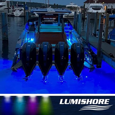 Lumishore SMX24 Eclipse Single Color Surface Mount LED Underwater Light (Blue), 60-0531 in Saudi Arabia