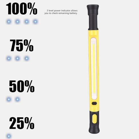 Fafeicy Under Hood Work Light Bar 2000LM 5000mAh Rechargeable, LED Magnetic Work Light with Hook, 360 Swivel for Mechanic Car Repair Garage Emergency (Yellow) in Saudi Arabia
