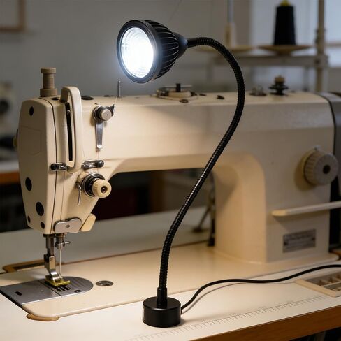 VBESTLIFE Magnetic Work Light, 7W LED Machine Light with Flexible Gooseneck and Magnetic Base, Shop Tool Lamp for Lathe, Work Bench, Sewing Machine (US Plug) in Saudi Arabia