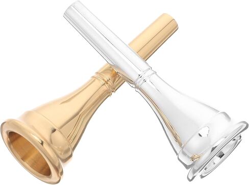 DECHOUS 2pcs French Horn Mouthpiece Brass Instrument Mouthpiece Replacement Silver and Gold Metal Accessory for Student and Universal Use in Saudi Arabia