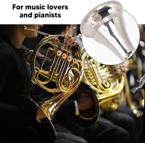 French Horn Mouthpiece - Deep Cup Mouth Horn,Standard Size French Horns Replacement Accessory(Silver) in Saudi Arabia