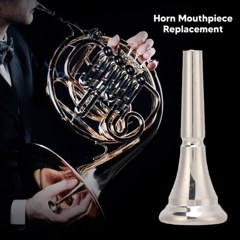 French Horn Mouthpiece - Deep Cup Mouth Horn,Standard Size French Horns Replacement Accessory(Silver) in Saudi Arabia