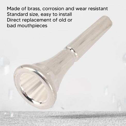 French Horn Mouthpiece - Deep Cup Mouth Horn,Standard Size French Horns Replacement Accessory(Silver) in Saudi Arabia
