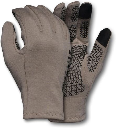 First Lite Rugged Wool Fleece Glove - Heavyweight Merino Wool Hunting Gloves with Silicone Grip and Touchscreen Compatible in Saudi Arabia