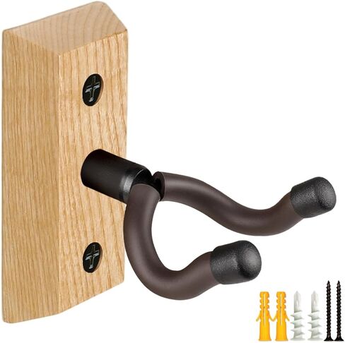 Guitar Wall Mount, Ash Wood Guitar Hanger, U-Shaped Guitar Wall Hanger Mount, Guitar Holder Hook Stand Wall Mount Guitar Accessories for Acoustic, Electric Guitar, Banjo, Bass, Ukulele in Kuwait