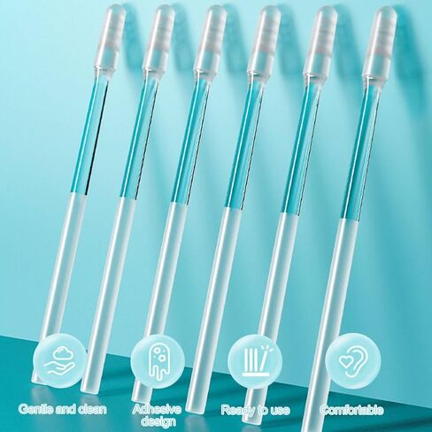 48 Pack Earwax Removal Adhesive Swabs, Reusable Sticky Soft Head Ear Swabs, Adhesive Ear Wax Removal Tools for Child and Adult and Pet in Saudi Arabia