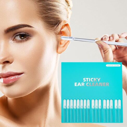 48 Pack Earwax Removal Adhesive Swabs, Reusable Sticky Soft Head Ear Swabs, Adhesive Ear Wax Removal Tools for Child and Adult and Pet in Saudi Arabia