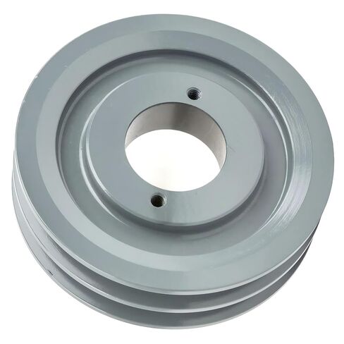 2AK51H/H-5/8 Compressor 5" Dual Groove Pulley - for Masterdrive Mechanical Power Transmission Part - Cast Iron Pulley Replacement/Belt A Section 4L w/ 5/8" Sheave Bushing - Solid Steel Gray in Saudi Arabia