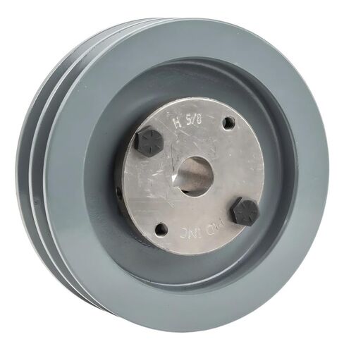2AK51H/H-5/8 Compressor 5" Dual Groove Pulley - for Masterdrive Mechanical Power Transmission Part - Cast Iron Pulley Replacement/Belt A Section 4L w/ 5/8" Sheave Bushing - Solid Steel Gray in Saudi Arabia