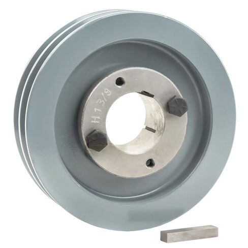 2AK51H/H-1-3/8 ضاغط 5 بوصة بكرة أخدود مزدوجة - لجزء نقل الطاقة الميكانيكية Masterdrive - استبدال بكرة الحديد الزهر / حزام القسم 4 لتر مع جلبة Sheave 1-3/8 بوصة - فولاذ صلب رمادي in Saudi Arabia