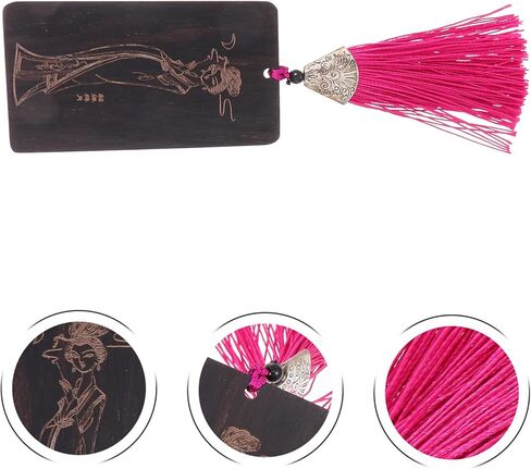 لوحة تخزين الأظافر جوزينج من خشب الصندل من ULTECHNOVO، جهاز مضاد للضياع، بطاقة تغليف خشبية لملحقات الآلة الموسيقية Guzheng وPipa، لون عشوائي in Kuwait