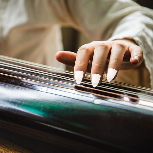 ULTECHNOVO كبير Guzheng واقيات أظافر الأصابع 5 قطعة أغطية الإصبع البرتقالية أدوات ممارسة Guzheng أدوات موسيقية in Kuwait