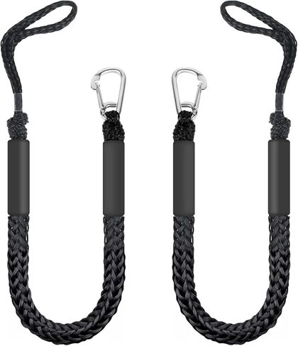 خطوط رصيف بنجي للقوارب بطول 3 أقدام، حبال رسو شديدة التحمل مع مشبك، أربطة ماصة للصدمات للتزلج على الماء، PWC، قوارب الكاياك (عبوتان) in Kuwait