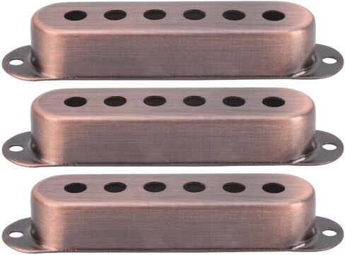 3Pcs Brass Single Coil Pickup Covers 48mm/50mm/52mm – Guitar Pickup Covers Replacement for ST Electric Guitar(Gold/Silver/Bronze)(HT) in Saudi Arabia
