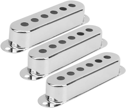 3Pcs Brass Single Coil Pickup Covers 48mm/50mm/52mm – Guitar Pickup Covers Replacement for ST Electric Guitar(Gold/Silver/Bronze)(HT) in Saudi Arabia