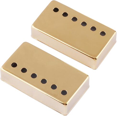 Metallor Electric Guitar Humbucker Pickup Covers Copper Cover 50mm Neck 52mm Bridge Compatible with LP Style Electric Guitar Gold. in Saudi Arabia