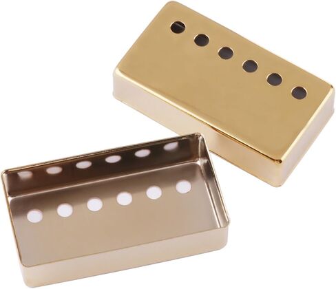 Metallor Electric Guitar Humbucker Pickup Covers Copper Cover 50mm Neck 52mm Bridge Compatible with LP Style Electric Guitar Gold. in Saudi Arabia