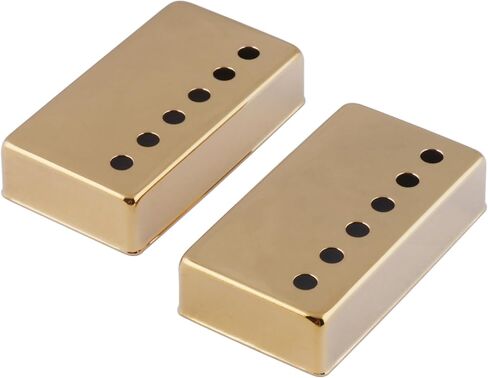 Metallor Electric Guitar Humbucker Pickup Covers Copper Cover 50mm Neck 52mm Bridge Compatible with LP Style Electric Guitar Gold. in Saudi Arabia
