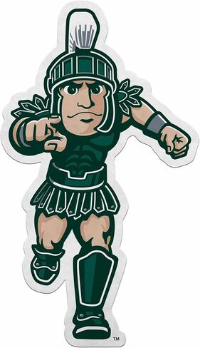 Rico Industries NCAA Michigan State Spartans Mascot "Sparty" Shape Cut Pennant - Home and Living Room Décor - Soft Felt EZ to Hang in Saudi Arabia