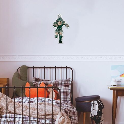 Rico Industries NCAA Michigan State Spartans Mascot "Sparty" Shape Cut Pennant - Home and Living Room Décor - Soft Felt EZ to Hang in Saudi Arabia