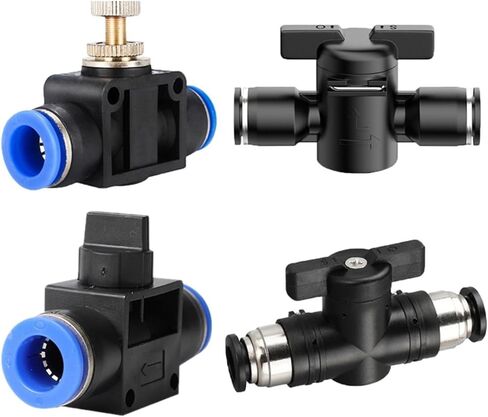 Pneumatics Throttle Valve Speed Control Hose Fitting Connector Pneumatic Fittings Adjust LSA/HVFF/BUC 4mm 6mm 8mm 10mm 1Pcs(LSA,8mm) in Saudi Arabia