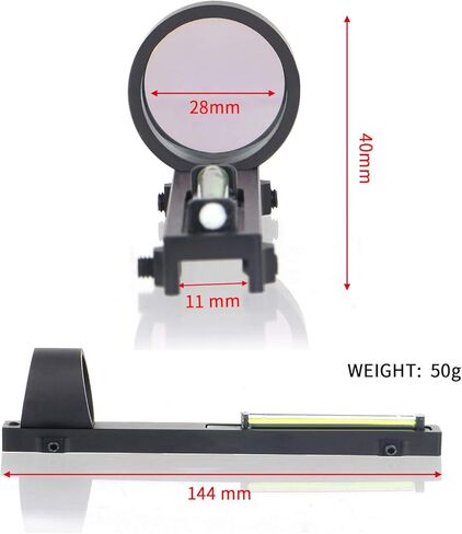 1X28 Green Dot Sight Lightweight Optics Scope Outdoor Sport Sight Tactical Green Fiber Optic Dot Sight Fully Coated Scope with Center Dot, for 5.5-10mm Rib Rail in Kuwait