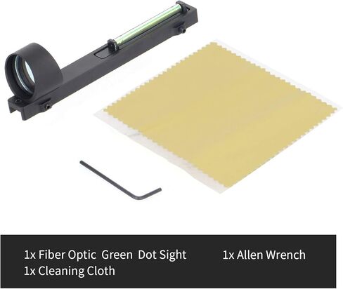 1X28 Green Dot Sight Lightweight Optics Scope Outdoor Sport Sight Tactical Green Fiber Optic Dot Sight Fully Coated Scope with Center Dot, for 5.5-10mm Rib Rail in Kuwait