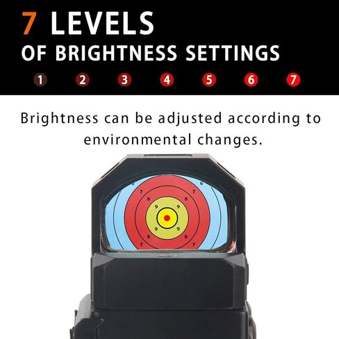 Motion Awake Red Dot Sight، بصريات مسدس مدمجة لـ RMR، شبكاني 3MOA، 7 مستويات سطوع، تتضمن لوحة محول وقاعدة Picatinny مقاس 21 مم in Kuwait