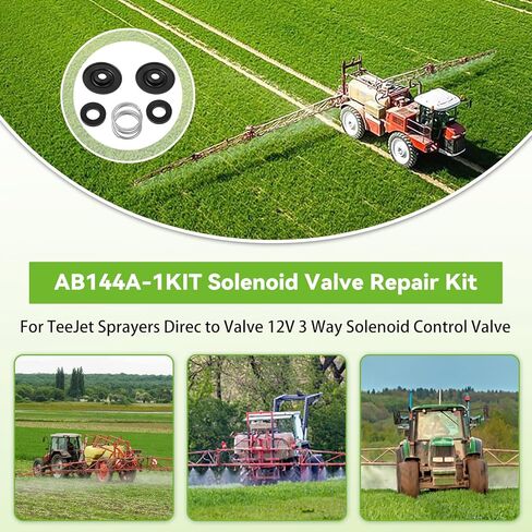 طقم إصلاح صمام الملف اللولبي AB144P-1-KIT، لصمام التحكم الملف اللولبي 12 فولت من TeeJet DirectoValve in Kuwait