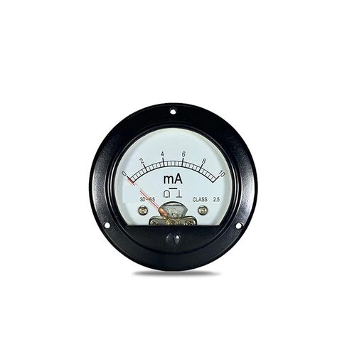 SD65 DC Milliampere Ammeter 1mA 5mA 10mA 20mA 50mA 100mA 200mA 300mA 500mA Pointer Circular Black Small Meter 65mm Apert 1Pcs(DC 10mA) in Saudi Arabia