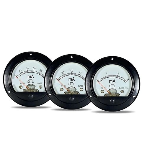 SD65 DC Milliampere Ammeter 1mA 5mA 10mA 20mA 50mA 100mA 200mA 300mA 500mA Pointer Circular Black Small Meter 65mm Apert 1Pcs(DC 10mA) in Saudi Arabia