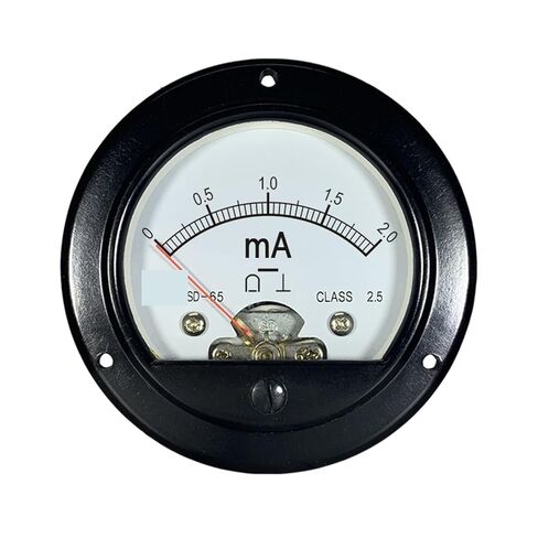 SD65 DC Milliampere Ammeter 1mA 5mA 10mA 20mA 50mA 100mA 200mA 300mA 500mA Pointer Circular Black Small Meter 65mm Apert 1Pcs(DC 10mA) in Saudi Arabia