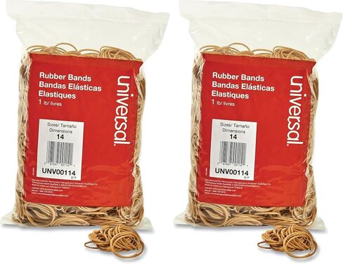 Universal UNV00114 0.04 in. Gauge Size 14 Rubber Bands - Beige (2200/Pack) in Kuwait