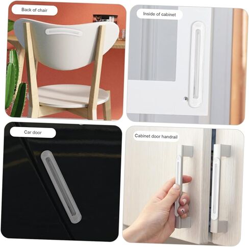 TEHAUX 8Pcs Cabinet Door Bumper Adhesive Protector for Walls Multifunctional Collision Strip Noise Reduction Pads for Cabinet Furniture and Door Handles Easy to Install in Saudi Arabia