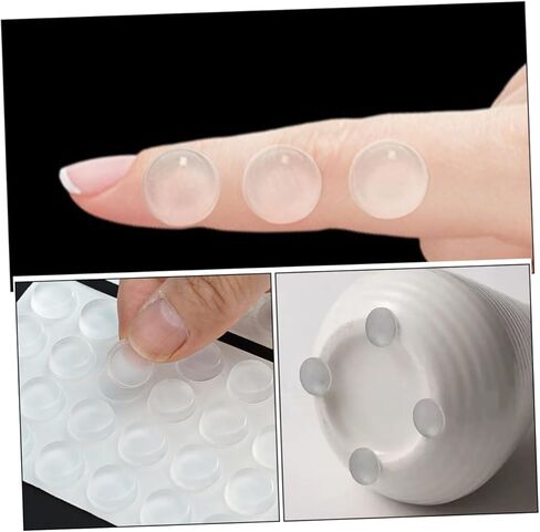 Cabilock Silicone Cabinet Door Bumpers 64-Piece Set Sound Dampening Pads for Cabinets Drawer and Cupboard Door Stoppers Self-Adhesive Bumper Pads in Saudi Arabia