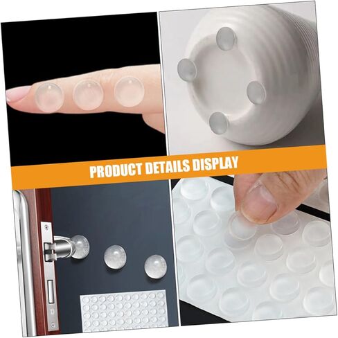 Cabilock Silicone Cabinet Door Bumpers 64-Piece Set Sound Dampening Pads for Cabinets Drawer and Cupboard Door Stoppers Self-Adhesive Bumper Pads in Saudi Arabia