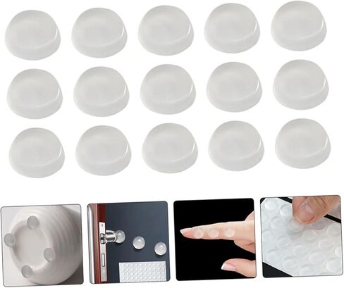Cabilock Silicone Cabinet Door Bumpers 64-Piece Set Sound Dampening Pads for Cabinets Drawer and Cupboard Door Stoppers Self-Adhesive Bumper Pads in Saudi Arabia