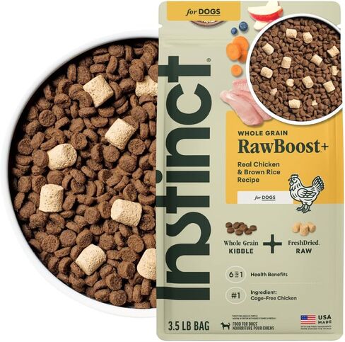 Instinct Raw Boost, Natural Dry Dog Food with Freeze Dried Pieces, High Protein, Whole Grain Recipe - Real Chicken & Brown Rice, 3.5 lb. Bag in Saudi Arabia
