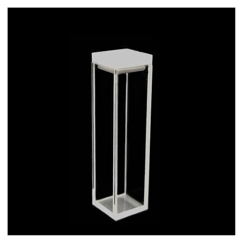 Fluorescent Quartz Cuvette Light Path 10mm Four Side Clear Windows High Light Transmission Frit Sintering Technology 2/PK in Saudi Arabia