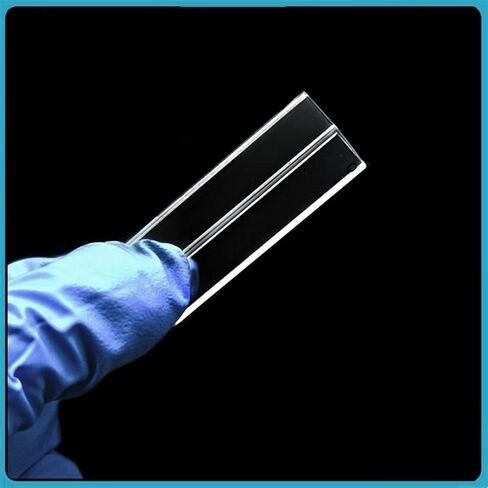 Fluorescent Quartz Cuvette Light Path 10mm Four Side Clear Windows High Light Transmission Frit Sintering Technology 2/PK in Saudi Arabia