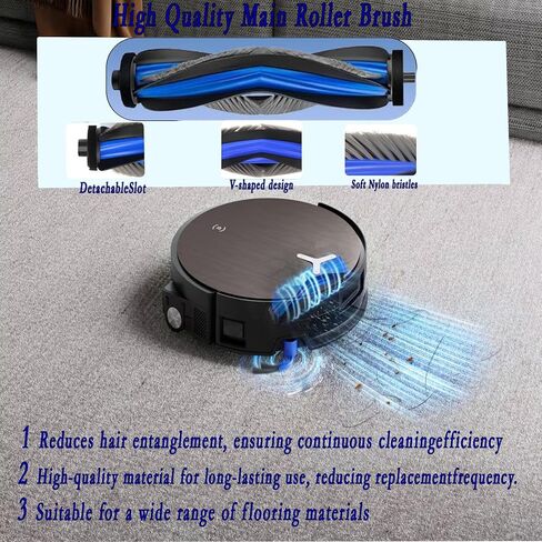 مجموعة الملحقات للمكنسة الكهربائية Ecovacs Deebot X11 OmniCyclone/x9 / X9 Pro/ X11 Pro Omni/ X11، 15 قطعة بديلة. 1 فرشاة رئيسية 4 فرش جانبية 4 فلتر HEPA 2 بكرات مسح 4 أكياس غبار in Kuwait