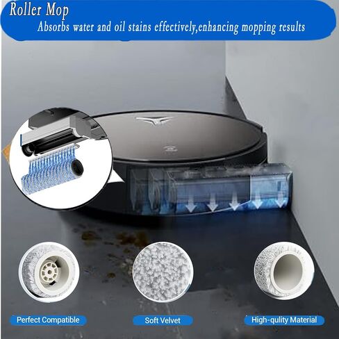 مجموعة الملحقات للمكنسة الكهربائية Ecovacs Deebot X11 OmniCyclone/x9 / X9 Pro/ X11 Pro Omni/ X11، 15 قطعة بديلة. 1 فرشاة رئيسية 4 فرش جانبية 4 فلتر HEPA 2 بكرات مسح 4 أكياس غبار in Kuwait