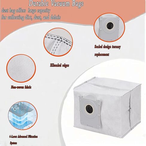 مجموعة الملحقات للمكنسة الكهربائية Ecovacs Deebot X11 OmniCyclone/x9 / X9 Pro/ X11 Pro Omni/ X11، 15 قطعة بديلة. 1 فرشاة رئيسية 4 فرش جانبية 4 فلتر HEPA 2 بكرات مسح 4 أكياس غبار in Kuwait