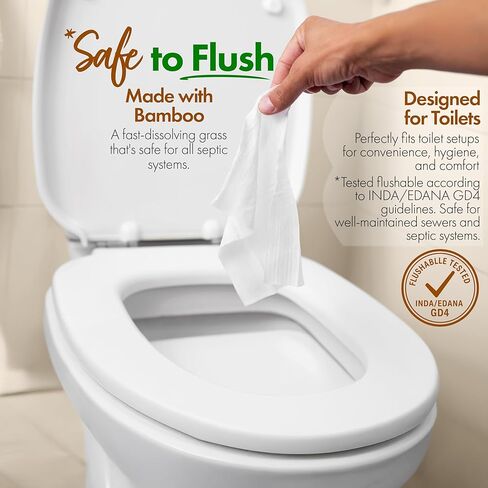 مناديل الخيزران Weemium - عبوة من 4 (240 XL مناديل قابلة للتنظيف) - عضوية، خالية من الأشجار، معتمدة من مجلس رعاية الغابات (FSC) وآمنة للصرف الصحي - 99% ماء، غير معطرة وآمنة على البشرة الحساسة - قابلة للتحلل البيولوجي، وقابلة للتحلل البيولوجي، وصديقة للبيئ in Kuwait