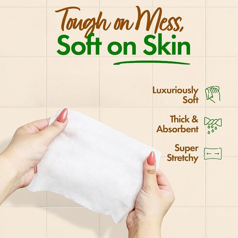 مناديل الخيزران Weemium - عبوة من 4 (240 XL مناديل قابلة للتنظيف) - عضوية، خالية من الأشجار، معتمدة من مجلس رعاية الغابات (FSC) وآمنة للصرف الصحي - 99% ماء، غير معطرة وآمنة على البشرة الحساسة - قابلة للتحلل البيولوجي، وقابلة للتحلل البيولوجي، وصديقة للبيئ in Kuwait