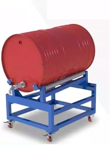 Heavy Duty Drum Cradle with Wheels - Steel Dispensing Stand for Workshops & Garages, Durable Drum Handling Solution for Easy Transport & Storage in Saudi Arabia