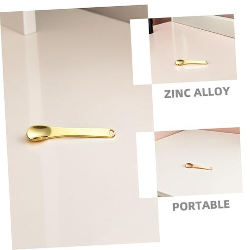6pcs Zinc Alloy Eye Cream Spoon Gold Silver Rose Gold Face Mask Spatulas Skincare Makeup Spoons Mini Facial Applicators in Saudi Arabia