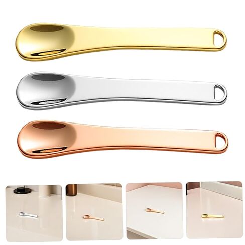 6pcs Zinc Alloy Eye Cream Spoon Gold Silver Rose Gold Face Mask Spatulas Skincare Makeup Spoons Mini Facial Applicators in Saudi Arabia