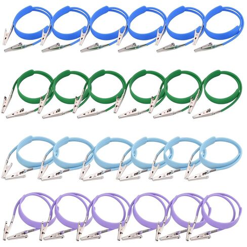 12 Pcs Autoclavable Silicone Dental Bib Clips - Individually Wrapped, Colorful Bib Holder with Lanyard Neck Chain for Dentist, Elderly Patients, Restaurant Napkin (Bright Colors) in Saudi Arabia