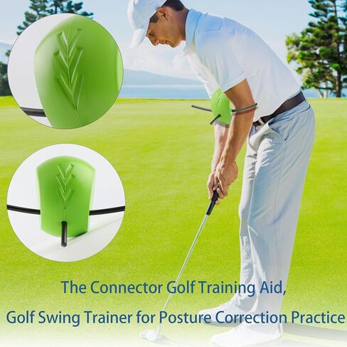 The Connector Golf Training Aid,Simple and Effective Training Tool,Golf Swing Trainer for Posture Correction Practice,Golf Training Aids Helps Train Proper Swing Mechanics,Arm Structure in Kuwait